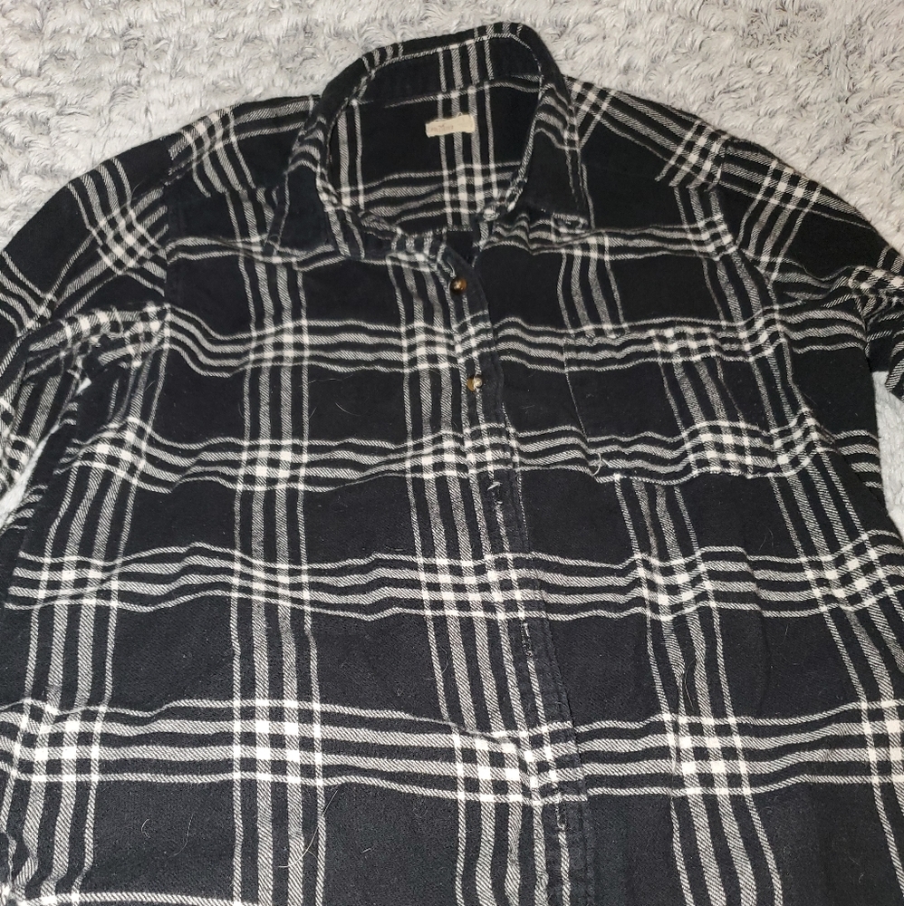 Hollister Black Flannel
